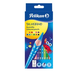 Pelikan 700634 pastello colorato Nero, Blu, Marrone, Verde, Azzurro, Verde chiaro, Arancione, Pesca, Rosa, Rosso, Viola, Giallo 12 pz