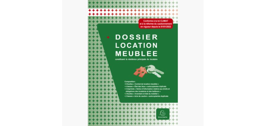 Contrat location meublée exacompta dossier complet