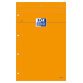 Bloc de bureau Oxford 21 x 31,5 cm agrafé orange - ligné jaune - 80 feuilles