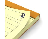 Bloc de bureau Oxford 21 x 31,5 cm agrafé orange - ligné jaune - 80 feuilles