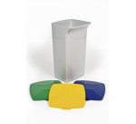 Poubelle plastique carrée Durabin Square 40 litres - L36 x H59 x P32 cm - Blanc