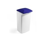 Poubelle plastique carrée Durabin Square 40 litres - L36 x H59 x P32 cm - Blanc