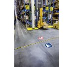 Adhésif Interdiction - Interdit aux piétons - P004 - Ø 430 mm