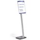 Stand Infosign A3 portrait ou paysage sur pied - Hauteur max : 125 cm - Argent métallisé