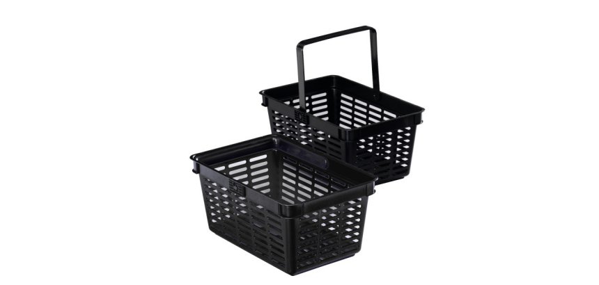 Durable Shopping Basket Black