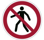 Adhésif Interdiction - Interdit aux piétons - P004 - Ø 430 mm