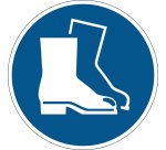Sticker sol durable chaussures securite obligatoires antiderapant resiste abrasion dechirures diametre 430mm bleu