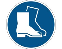 Sticker sol durable chaussures securite obligatoires antiderapant resiste abrasion dechirures diametre 430mm bleu