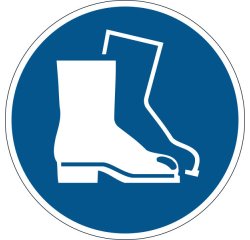 Sticker sol durable chaussures securite obligatoires antiderapant resiste abrasion dechirures diametre 430mm bleu
