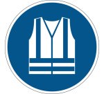 Sticker sol durable gilet securite obligatoire reflechissant antiderapant resiste abrasion dechirures diametre 43cm bleu