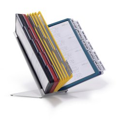 Pupitre de table Vario - onglets indexation en bristol Blanc - 30 pochettes A4 contours Assortis