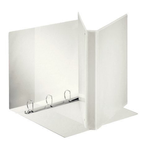 Classeur 4 anneaux cartonné Esselte personnalisable A4 maxi - Dos 3,5 cm blanc