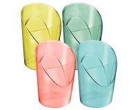 Pot à crayon Esselte Colour'Ice 2 compartiments - couleurs assorties