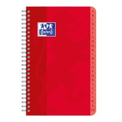 Répertoire Oxford color life 9x14cm petits carreaux 5mm 100 pages reliure spirale couverture carte coloris assortis