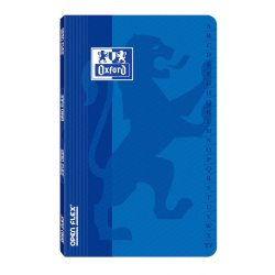 Répertoire Oxford openflex 11x17cm petits carreaux 5mm 96 pages agrafées couverture polypro coloris assortis