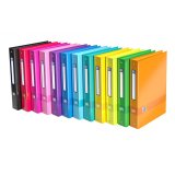 Classeur 4 anneaux Color Life rembordé carte, format A4+. Dos 4 cm. Coloris assortis