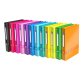 Classeur 4 anneaux cartonné Elba School Life A4 maxi - Dos 4 cm couleurs assorties aléatoires