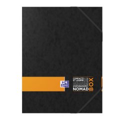 Boîte classement oxford nomad box étudiant carte lustrée 500g 250x330mm dos 25mm coloris assortis