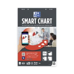 Bloc pour les réunions SMARTCHART connecté 20 feuilles unies. Format 65x100cm