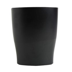 Pot à crayons ECO en polystyrène, Noir - Dimensions : L8 x H9,5 x P6 cm
