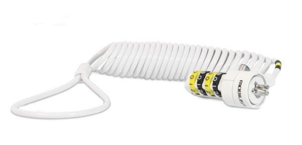 Mobilis 001234 cable antirrobo Blanco 1,8 m