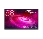 Optoma 1861RK tableau blanc interactif 2,18 m (86") 3840 x 2160 pixels Écran tactile Noir HDMI