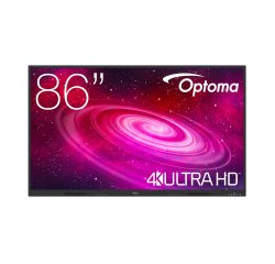 Optoma 1861RK tableau blanc interactif 2,18 m (86") 3840 x 2160 pixels Écran tactile Noir HDMI