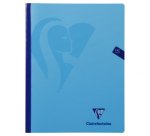 Mimesys cahier brochure cousue 24x32cm 192 pages petits carreaux couverture polypropylène Couleur aléatoire - Assortis