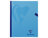 Mimesys cahier brochure cousue 24x32cm 192 pages petits carreaux couverture polypropylène Couleur aléatoire - Assortis