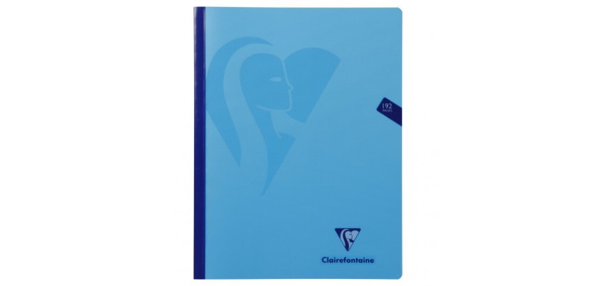 Mimesys cahier brochure cousue 24x32cm 192 pages petits carreaux couverture polypropylène Couleur aléatoire - Assortis