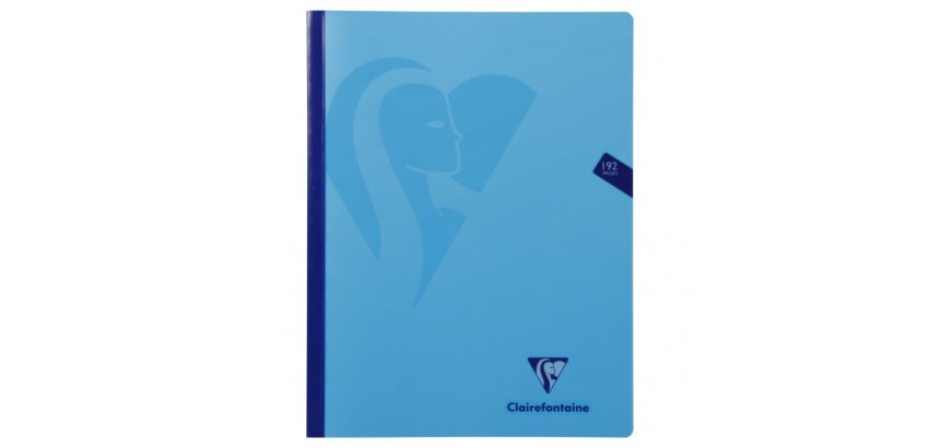 Mimesys cahier brochure cousue 24x32cm 192 pages petits carreaux couverture polypropylène Couleur aléatoire - Assortis