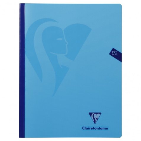 Mimesys cahier brochure cousue 24x32cm 192 pages petits carreaux couverture polypropylène Couleur aléatoire - Assortis