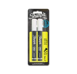 Marqueurs craie sharpie chalk pointe medium ogive blister 2 coloris blanc