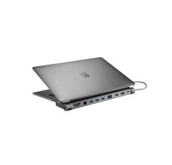 XtremeMac XWH-CDH-13 station d'accueil USB 3.2 Gen 1 (3.1 Gen 1) Type-C Gris