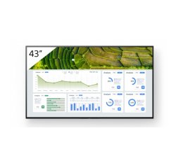 Sony FW-43BZ30L Écran d'affichage dynamique Écran plat de signalisation numérique 109,2 cm (43") LCD Wifi 440 cd/m² 4K Ultra HD Noir Android 24/7