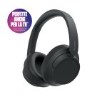 Sony WH-CH720N Cuffie Bluetooth wireless con cancellazione del rumore - Durata della batteria fino a 35 ore e ricarica rapida - Nero