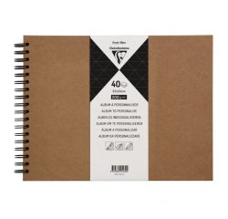 Album à personnaliser de 40 feuilles 200g/m2 au format 32x24cm - Kraft