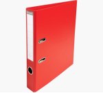 Classeur levier exacompta carton recouvert pvc a4 32x29cm dos 5cm étiquette porte-étiquette coloris rouge