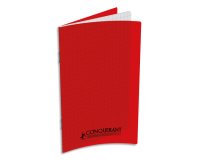 Carnet Conquerant Classique Agrafe 90X140 96P 90G Q5/5 Polypro Rouge