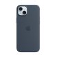 APPLE Coque iPhone Silicone MagSafe iPhone15 Plus - Bleu foncé