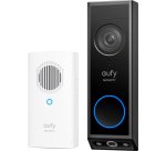 Eufy Security Video Doorbell E340, cámara doble con sistema de control de entregas, 2K Full HD y visión nocturna a color, por cable o con batería, timbre inalámbrico, almacenamiento local ampliable hasta 128 GB, sin cuotas mensuales
