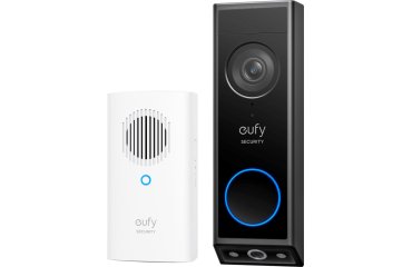 Eufy Security Video Doorbell E340, cámara doble con sistema de control de entregas, 2K Full HD y visión nocturna a color, por cable o con batería, timbre inalámbrico, almacenamiento local ampliable hasta 128 GB, sin cuotas mensuales
