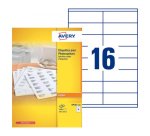 Étiquettes avery 105 x 35 mm blanches coins carrés boîte 1600