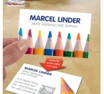 Cartes de visite Quick&Clean, 270 g/m2, satin blanc