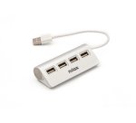 Nilox HUB sobremesa de aluminio con 4 puertos USB 2.0