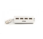Nilox HUB sobremesa de aluminio con 4 puertos USB 2.0
