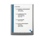 Plaque murale durable click sign a4 portrait cadre profilé plastique haute qualité 21x29,7cm coloris gris graphite