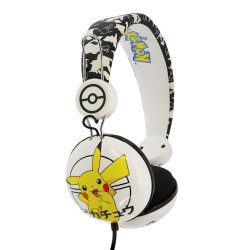 OTL Technologies Pokémon Pikachu Japanese Cuffie Cablato A Padiglione MUSICA Nero, Bianco, Giallo