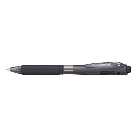 Pentel Feel-it! WOW! Black Clip-on retractable ballpoint pen 12 pc(s)
