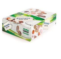 Etichette con filo A392 - 36 x 53 mm - bianco - Lebez - conf. 500 pezzi